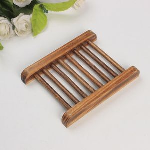 Classic Wood Soap Dish Wooden Soap Tray Holder Soap Rack Plate Container for Bathroom Free Shipping