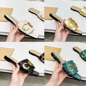 Sommer Frauen Dicke Sohlen Slide Designer Hausschuhe Mode Slip-On Slides Brief Dekoration Dame Outdoor Flache Flip Flop Plattform sandalen Größe 35-43