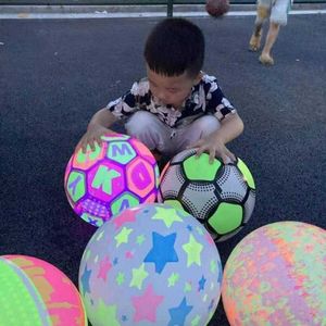 LED RAVE TOY 1PCS Luminous Bouncy Ball S Novelty Light Inflatable for Children Football Sports O Outdoor Random Color Y2303