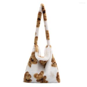 Evening Bags Female Fluffy Fashion Hit Color Shoulder Bag Large Capacity Phone Crossbody