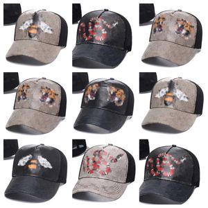 Brand Designer Snapbacks Tiger Head Hats bee snake mesh hats Fitted hats Embroidery unisex Football Basketball sun Beanies Flat Hat Hip Hop Outdoors Sport cap mix