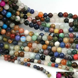 Crystal 8Mm Nature Garment Stone Beads Spacer Loose Charms For Jewelry Making Diy Bracelet Necklace 15Inches 4/6/8Mm Drop Dhvzr