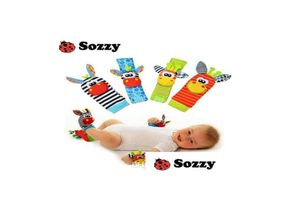 Baby Toy Sozzy Socks Toys Gift Plush Garden Bug Wrist Rattle 3 Styles Educational Cute Bright Color Drop Delivery Gifts Learning E7825225