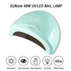 Nail Dryers SUNone 48W UV LED Lamp for Nails Professional Gel Polish Drying Lamp With 4 Gear Timer Protable Smart Nail Dryer Nail Tools 230325