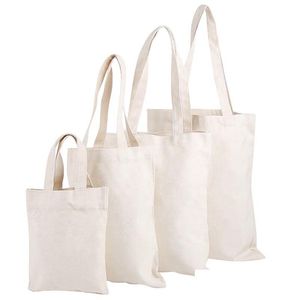 Sublimation Blanks Canvas Tote Bags Blank Cotton Totes With Handle Reusable Washable Grocery Shop Plain For Wome Dh63X