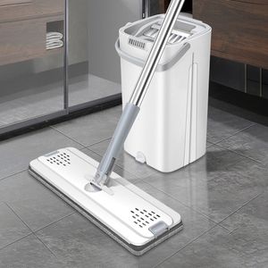 MOPS 360 ° Rotatable Regulowane czyszczenie czyszczenia mopa z wiadrem podłogowym podłogą mikrofibry akcesoria do czyszczenia domu 230327