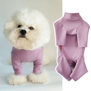 Psa odzież miękki pies piżama kombinezon zima zwierzaki rompers yorkie pomeranian maltański pudle bichon mały pies ubrania dla zwierząt puppy ubranie 230327