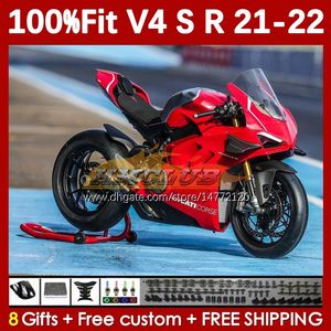 Motocykl czerwone owiewki światła dla Ducati Street Fighter Panigale V 4 V4 S R V4S V4R 2018-2022 Bodywork 167NO.14 V4-S V4-R 21 22 V-4S V-4R 2021 2022 Wtryskowe formowanie ciała nadwozia nadwozia