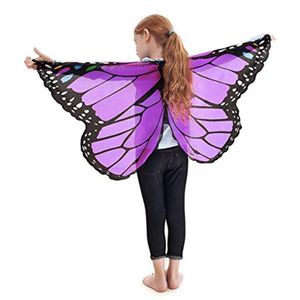 Szaliki Dziecko Dziewczyny Dziewczyny Butterfly Butterfly Szal Paszmina Costume