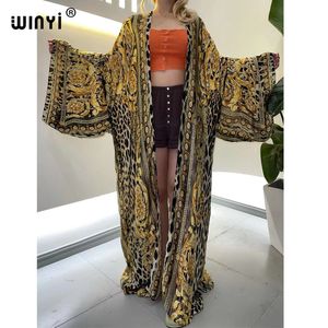 Damen Bademode WINYI Vestido Longo Damen Strickjacke Robe Cocktail sexy Boho Maxi Afrikanischer Urlaub Fledermausärmel Seidenrobe 230327