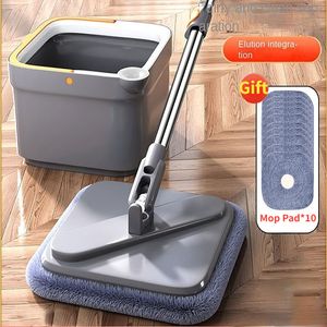 Mops Spin Bucket Mop With Squeeze Mop for Floor Cleaning Mops Microfiber Rotating Mop With Bucket Mops for Household Cleaning 230327