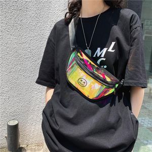 Waist Bags Summer Bag Trend Brand Candy Color Plastic Jelly Pvc Bright Laser Street Couple Chest