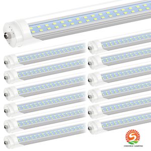 8ft fluorescerande rör FA8 LED -rörlampor 2400mm 8 ft T8 T10 T12 Single Pin 36W 45W 72W 144W Dörrkylare glödlampor Ljus ersättning 90W Butiker Garage Warehouse