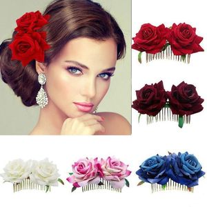 Wedding Rose Hair Grawo ślubne nakrycie głowy Fascynator opaski na głowę konkurs