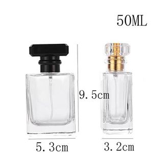 Wholesale Crystal Travel Perfume Bottles 50ml Refillable Empty Perfume Spray Bottles With Atomizer