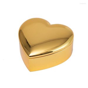 Embrulhe de presente caixa de coração criativo de casal anel gems de bugiganga organizador de jóias de embalagem