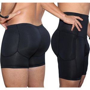 メンズボクサー下着黒パッド入りバットエンハンサー戦利品ブースター成形 Boyshort 下着ボクサー S-3XL 3xl3458