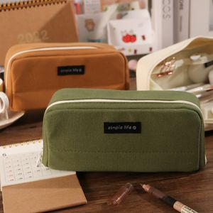 Pencil Bags Pencil Bag With High Beauty Simple Style Cold Stationery Box Birthday Department High Capacity Junior High School 230327