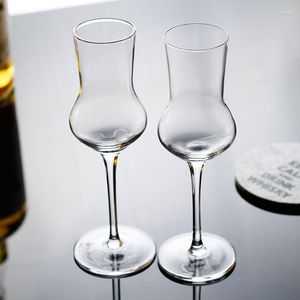 Weingläser, Kristall-Tulpen-Rum-Likör-Glas, älterer Vintage-Becher, schottischer Whisky, Whisky-Snifter, Brandy, Nosing, Aperitif, süße Tasse
