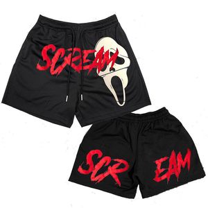 Shorts masculinos Screan Ghost Y2K Gym 3D Basketball Quick Dry Swimming Rastrear respirável Sports Outdoor Sports 23327