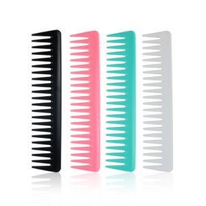 Escova de pente de plástico de tubarão, dente largo, desembaraçador, cabelo encaracolado, salão de cabeleireiro, massagem para ferramenta de estilo de cabelo encaracolado 320