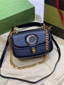 Blondie Shoulder Bag Designer Tote Handbag Women Chain Bags 735101 Round Interlocking Double G Handbag Lady Shopping Bags Luxury Crossbody Bag 4colors