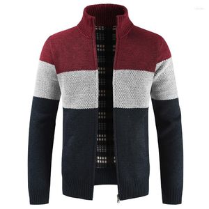 Erkek Sweaters Erkek Sonbahar Kış Kış Sıcak Kaşmir Sivil Kürk Yün Hardigan Ceketler Fermuar Ceketleri Sıradan İnce Triko Sweatercoat
