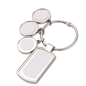 Sublimering av ämnen Keychain Plain Metal Key Chain Custom Logo Four Pos Board Charm Ornament Diy Heat Transfer SG