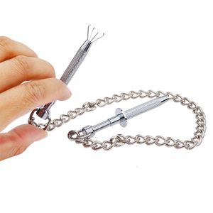 Giocattoli per adulti Clip per latte per capezzoli in acciaio inossidabile con catena in metallo Clip per labbra per seno Schiavi sessuali Morsetti per capezzoli Bondage BDSM Giocattoli sessuali per coppie 230327