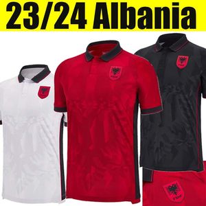 2023 Maglie da calcio dell'Albania 23/24 Kristjan Asllani Marash Kumbulla Myrto Uzuni Nedim Bajrami Men Home Red Away Third Black 2024 Camicie da calcio