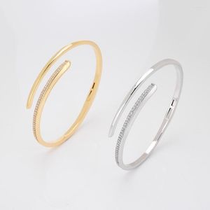 Bangle Tirim Trendy Mankiet dla kobiet ślub Cubic Cyrcon Crystal Bransoleta Dubai Saudyjska dziewczyny imprezowe akcesoria koktajlowe