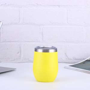 Top Drinkware Eggshell Cups rostfritt stål vinglas tumlar 12 oz dubbel vägg vakuumisolerade barn muggar rostfritt stål koppar