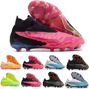 Quality Soccer Shoes Football Boots Phantom GX Elite FG Ghost Knit Socks Shoes For Mens High and Low Ankle Soft Leather Trainers Soccer Cleats