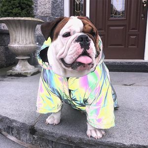 Vestuário de cachorro French Bulldog Hoodies Reflexivo Roupas de cachorro Pet para pequenos cães grandes roupas pitbull jaqueta chihuahua windbreaker s-5xl pc1360 230327