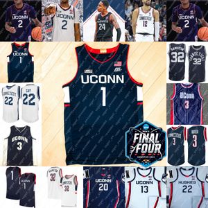 Ncaa 2023 Final Four Uconn Huskies Camiseta de baloncesto Adama Sanogo Hawkins Tristen Newton Alex Karaban Donovan Clingan Joey Calcaterra