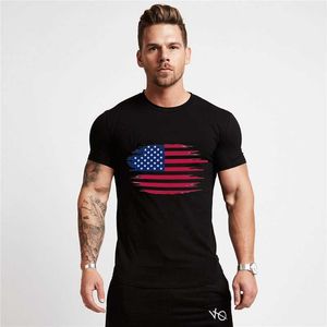 Zsiibo 2020 Mens Designer T Shirts New Fashion Us Flagg Bomull T Shirt Street Style Hip Hop Top Tee Dydhgmc196