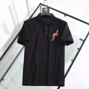 Tasarımcı Erkekler Polo Gömlek Erkek İşletme Ofisi Rahat Günlük Kısa Kollu Üst Lüks Nefes Alma Erkekler T-Shirt M-4XL