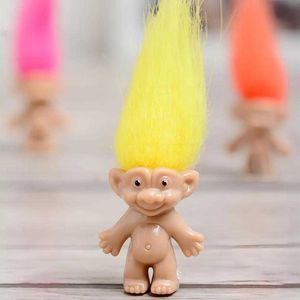 Colorful Hair Troll Doll Family Members Daddy Mummy Baby Boy Girl Leprocauns Dam Trolls Toy Gift 2023