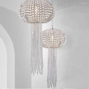 Lustres de luxo de luxo com lustre moderno quarto redonda sala de jantar redonda de cristal luz minimalismo lojas de lâmpada de lâmpada de suspensão de casa iluminação de decoração