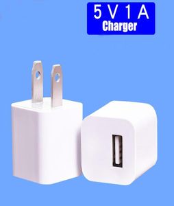 Laddsplugg 5V 1A 1000MA USB Port US AC Home Travel Wall Chargers Adapter för iPhone 6 7 8 X 11 Plus 12 13 Pro Max och Android PH2912948