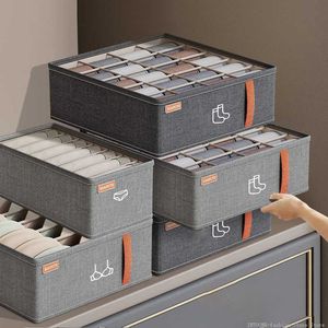 Storage Boxes Bins Foldable Bra Underwear Organizer Cabinet Drawer Socks Organizer Box With PP Board Pants Wardrobe Clothes Storage Organizer P230324