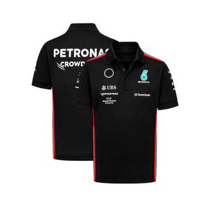 تي شيرت رجال Mercedes-Aaggmm Petronas F1 Team 2023 Polo Tshirts Lewis Hamilton Valtteri Bottas Formula 1 Care CompansMxen
