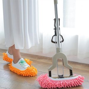 MOPS 10pcs Chenille Dust Mop Slippers Foot Foot Caps Caps Multi-Function Cleaning Lazy Shoe Cover Cover Cleaner 230327