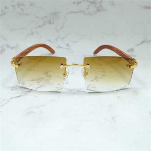 Lyxdesigner högkvalitativa solglasögon 20% rabatt på stora män Rimless Glasse Vintage Shades for Women Trending Products