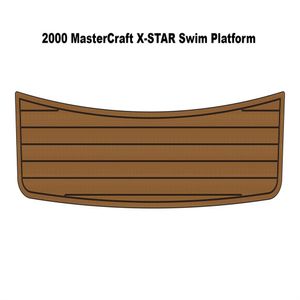 2000 MasterCraft X-STAR Swim Platform Pad Boat EVA Faux Foam Teak Deck Floor Mat Self Backing Ahesive SeaDek Gatorstep Style Floor