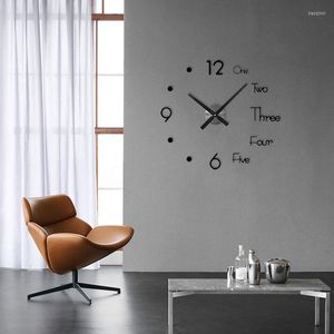 壁の時計フレームレスタイマーデカール取り外し可能な装飾マルチパスクロックステッカーアクリル大型時計装飾