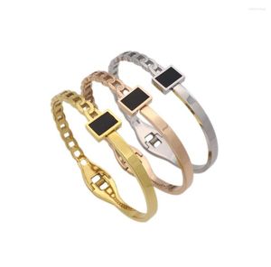 Bangle Fashion Rase Bracelet Gold Color Manchette for Women Chain Cuff Pulseiras Jewelry подарок