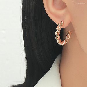 Dangle Earrings Vintage Silver Color C-Shaped Twist For Women Club Party Geometric Drop Earings Minimalist Jewelry