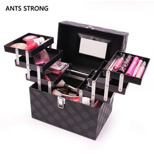 Aufbewahrungsboxen, Behälter mit drei Schichten, Beruf, Kosmetikbox/Make-up-Künstler-Organisation, Finishing-Box