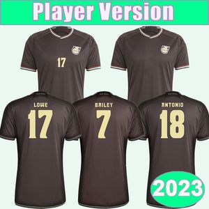 2023 Jamaica Player -versie Antonio Soccer Jersey Nicholson Morrison Bailey Lowe Bell Brown Away Awal Football Shirts korte mouwen volwassen uniformen